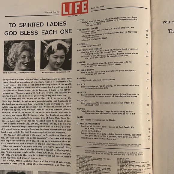 Life Magazine April 20, 1959 - Picture 2 of 2